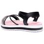 Imagem de Sandália Infantil Molekinha Flatform Strass - Rosa e Preto