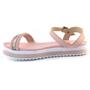 Imagem de Sandália Infantil Molekinha Flatform Tira Strass - Rosa