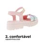 Imagem de Sandalia Infantil Plataforma Salto Alto  - KIT 2 PARES Tam 28 ao 34