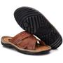 Sandália Masculina Couro Tira Larga Dia a Dia Conforto - Ranster Imagem de Sandália Masculina Couro Tira Larga Dia a Dia Conforto