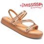 Imagem de Sandalia Mississipi Original Feminina Sandalia Flatform Rasteira Casual Rasteirinha Calce Facil Metalizada Lancamento