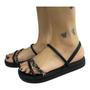 Imagem de Sandalia Mississipi Q9142 Salto Flatform Baixo Papete Leve Feminino