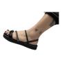 Imagem de Sandalia Mississipi Q9802 Salto Flatform Flat Brilho Macia Feminina