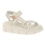 Imagem de Sandalia Moleca Original Feminino Sandalia Papete Flatform Rasteira Casual Tiras Com Strass Rasteirinha Fashion Conforto