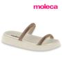 Imagem de Sandalia Moleca Papete Original Strass Feminina Conforto EVA Rasteira Rasteirinha Flat