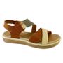 Imagem de Sandalia new face feminina em couro flatform 26105