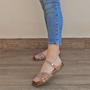 Imagem de Sandalia papete cl flat 2 em 1 com tira em strass - bk2036