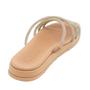 Sandalia Papete Feminina Moleca Original Delicada Tira Brilhante Strass Moderna Estilosa Confortavel Imagem de Sandalia Papete Feminina Moleca Original Delicada Tira Brilhante Strass Moderna Estilosa Confortavel