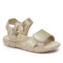 Imagem de Sandalia papete infantil tic tac casual dourado klin