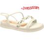 Imagem de Sandalia Papete Mississipi Original Feminina Sandalia Flatform Papete Tiras Trançadas Com Brilho Casual Calce Facil Conforto