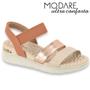 Imagem de Sandalia Papete Modare Original Elástico Gold Esporao Fascite Plantar Anatomica Lancamento Conforto Elegante Casual