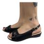 Imagem de Sandalia Piccadilly 500349 Casual Conforto Salto Anabela Feminino