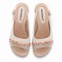 Imagem de Sandália Piccadilly Anabela Sling Back Feminina Off White