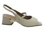 Imagem de Sandália Piccadilly Slingback Salto Bloco Off White 543083