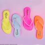Imagem de Sandália Rasteira Infantil Pampili Iris Strass Laranja Neon 725.018
