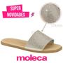 Imagem de Sandalia Rasteira Moleca Original Feminina Rasteirinha Flat Strass Casual Rasteira Chinelo Slide Lancamento Conforto Dia A Dia Fashion