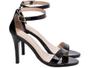 Imagem de Sandalia Salto 9,5cm  Elegancia Conforto Charme Verniz Preto