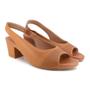 Imagem de Sandália Slingback Usaflex Feminina Couro Laser Y8214