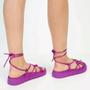 Imagem de Sandália Vizzano Flatform Metalizada Amarração - Roxo