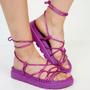 Imagem de Sandália Vizzano Flatform Metalizada Amarração - Roxo