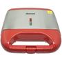 Imagem de Sanduicheira e Grill Elétrica 750W Lanches Dupla Antiaderente Vermelha Inox 110V Amvox AMS 500 RED
