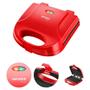 Imagem de Sanduicheira Grill 2 Em 1 Lenoxx Easy Red Vermelho Chapa Antiaderente 750W