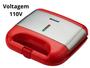 Imagem de Sanduicheira Grill Misteira Antiaderente Vermelha com Inox 750W Voltagem 110V Ams 500 Amvox