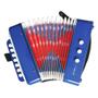 Imagem de Sanfona Gaita Mini Acordeon 03 Baixos 07 Botões Cor Azul