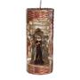 Imagem de Santa Rita. Rossoni Velas. Gruta em vela tam 07x16cm vermelha. Imagem em resina 9cm