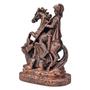 Imagem de São Jorge Cavalo Guerreiro Estátua Decoração Resina Bronze