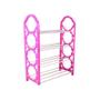 Imagem de Sapateira 4 Andares Plastico Metal Pink