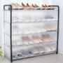 Imagem de Sapateira 5 prateleiras modular com porta armario organizador 20 pares sapatos quarto brinquedos comoda