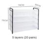 Imagem de Sapateira 5 prateleiras modular com porta armario organizador 20 pares sapatos quarto brinquedos comoda