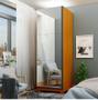 Imagem de Sapateira até 40 Pares Porta com Espelho com Pés Estante Multiuso Gold Gelius - Naturale MDF 