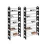Imagem de Sapateira de chão 30 pares com 10 prateleiras empilhável organizador de calçados modular 