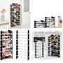 Imagem de Sapateira de chão 30 pares com 10 prateleiras empilhável organizador de calçados modular 