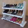 Imagem de Sapateira de Piso para Closets e Quartos 12 Pares Sapatos - Branco Laca