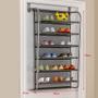 Imagem de Sapateira de porta e parede em inox luxo 6 prateleiras para 36 calcados organizador vertical 18 pares de sapatos e tenis
