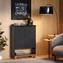Imagem de Sapateira Hall Vertical com 2 portas Flow para entrada ou quarto - Preto