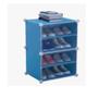 Imagem de Sapateira organizador guarda roupa infantil modular com 4 prateleiras desmontavel azul