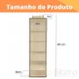 Imagem de Sapateira organizador vertical armário de pvc tnt dobravel multiuso liso 6 divisorias 84x30x15cm