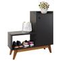 Imagem de Sapateira Shoes Banquinho Assento Nicho Decorativo Prateleiras Organizadoras 1 Porta 8 Pares Calçados Hall Entrada Quarto - RPM Móveis