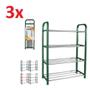 Imagem de Sapateira Vertical Para 8 Pares Em Aluminio Kit Com 3 Pecas