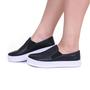 Imagem de Sapatênis Feminino Slip on em Couro Izabela Araújo - 700 - Preto