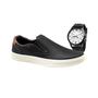 Imagem de Sapatenis masculino tenis slip on casual palmilha gel confortavel + RELOGIO 37 ao 44