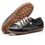 Imagem de Sapatenis Tenis Casual KRN Shoes de Couro com Costura Manual e Detalhe Metal