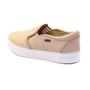 Imagem de Sapatênis Tênis Feminino Iate Casual Slip On Bellatrix Gshoes - 9600-3 - Nude Palha