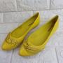 Imagem de Sapatilha Bottero em Couro com Bico Fino e Detalhes 340902 Amarelo