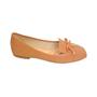 Imagem de Sapatilha Fem Moleca Loafer Camurça Laço Camel 5737.203