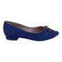 Imagem de Sapatilha Feminina Bico Fino Casual Scarpetti 184-6392 Azul